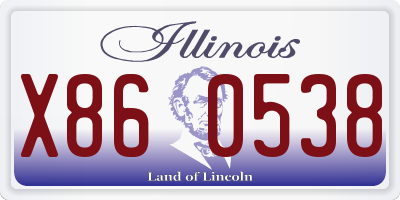 IL license plate X860538