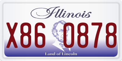 IL license plate X860878