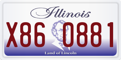 IL license plate X860881