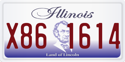IL license plate X861614