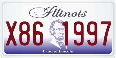 IL license plate X861997