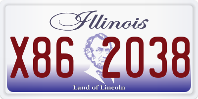 IL license plate X862038