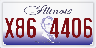 IL license plate X864406
