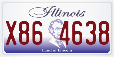 IL license plate X864638