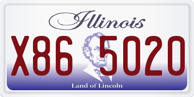 IL license plate X865020