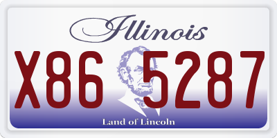 IL license plate X865287