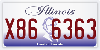 IL license plate X866363