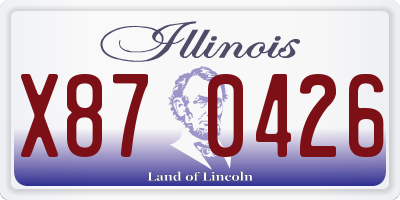 IL license plate X870426