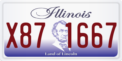 IL license plate X871667