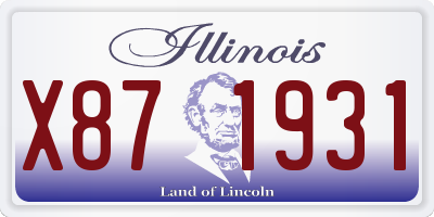 IL license plate X871931