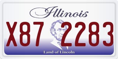 IL license plate X872283