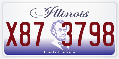 IL license plate X873798