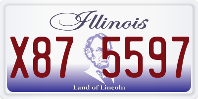 IL license plate X875597