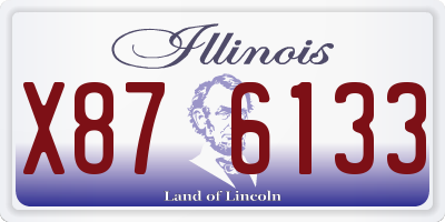 IL license plate X876133