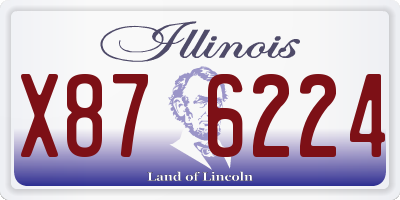 IL license plate X876224