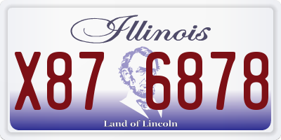 IL license plate X876878