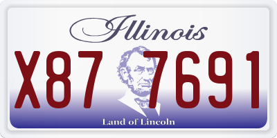 IL license plate X877691