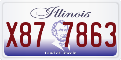 IL license plate X877863