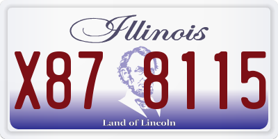 IL license plate X878115