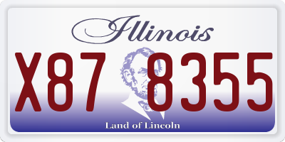 IL license plate X878355