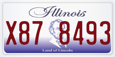 IL license plate X878493