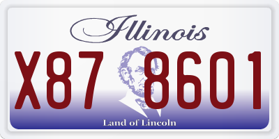 IL license plate X878601