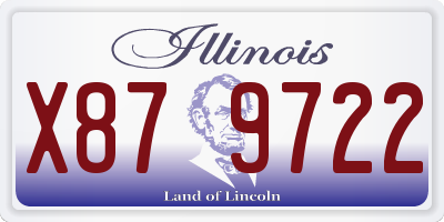 IL license plate X879722