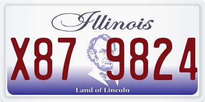 IL license plate X879824