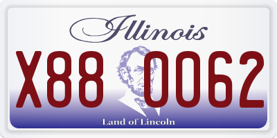 IL license plate X880062