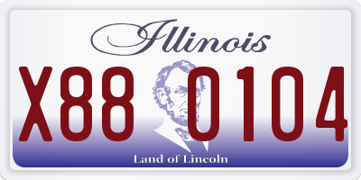 IL license plate X880104