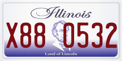 IL license plate X880532
