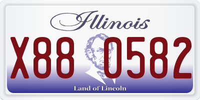 IL license plate X880582
