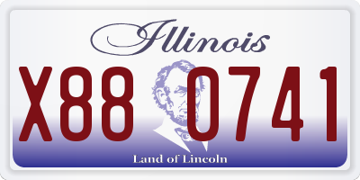 IL license plate X880741