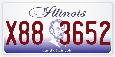 IL license plate X883652