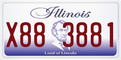 IL license plate X883881