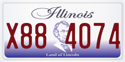 IL license plate X884074