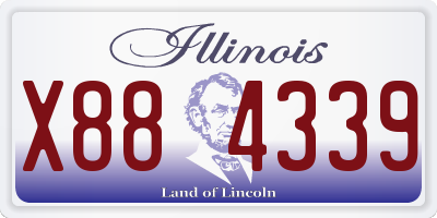 IL license plate X884339