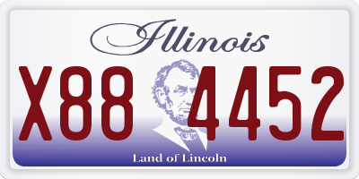 IL license plate X884452