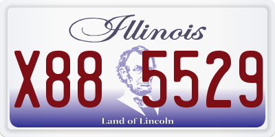 IL license plate X885529