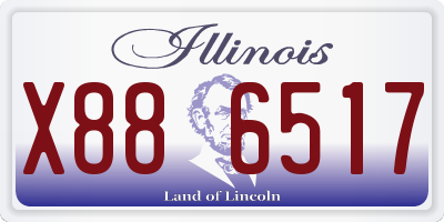 IL license plate X886517