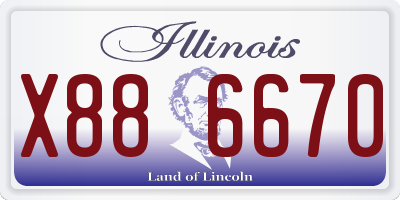 IL license plate X886670