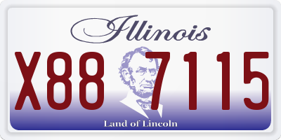 IL license plate X887115
