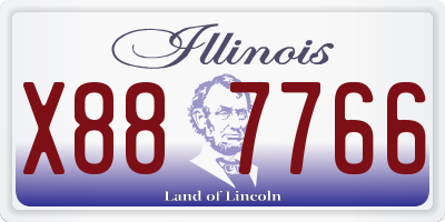 IL license plate X887766