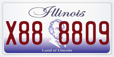 IL license plate X888809