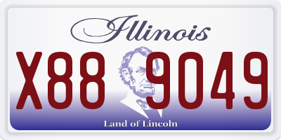 IL license plate X889049
