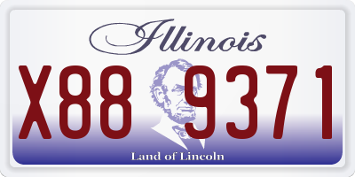 IL license plate X889371