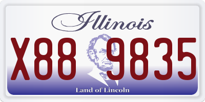 IL license plate X889835