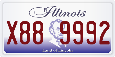 IL license plate X889992