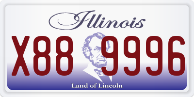 IL license plate X889996