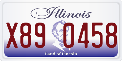 IL license plate X890458